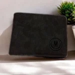 Men's Leather Wallet with M Logo - Image 4